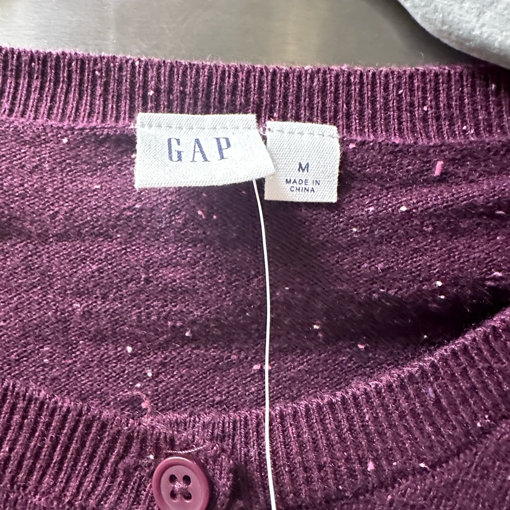 Lightweight crewneck cardigan sweater